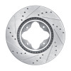 R1 91-97 Acura CL Front Right Drilled & Slotted Silver Brake Rotor