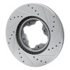 R1 91-97 Acura CL Front Left Drilled & Slotted Silver Brake Rotor
