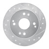 R1 92-97 Acura CL Rear Right Drilled & Slotted Silver Brake Rotor