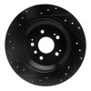 R1 16-25 Honda Ridgeline Rear Right Drilled & Slotted Black Brake Rotor