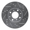 R1 90-00 Honda Civic DEL SOL Front Left Drilled & Slotted Silver Brake Rotor