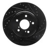 R1 15-25 Acura MDX Front Right Drilled & Slotted Black Brake Rotor