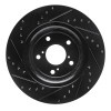 R1 15-25 Acura MDX Front Right Drilled & Slotted Black Brake Rotor