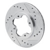 R1 90-97 Acura CL Front Right Drilled & Slotted Silver Brake Rotor