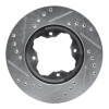 R1 90-97 Acura CL Front Right Drilled & Slotted Silver Brake Rotor