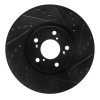 R1 07-20 Acura MDX Front Right Drilled & Slotted Black Brake Rotor