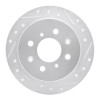 R1 88-01 Acura Integra Rear Right Drilled & Slotted Silver Brake Rotor