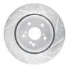 R1 14-20 Acura MDX Front Right Drilled & Slotted Silver Brake Rotor