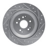R1 14-16 Acura MDX Rear Left Drilled & Slotted Silver Brake Rotor