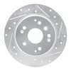R1 99-11 Acura TL Rear Right Drilled & Slotted Silver Brake Rotor
