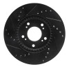 R1 91-01 Acura Integra Front Right Drilled & Slotted Black Brake Rotor
