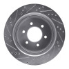R1 12-20 Ford F-150 4WD Rear Right Drilled & Slotted Silver Brake Rotor