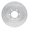R1 09-09 Ford F-150 RWD Front Right Drilled & Slotted Silver Brake Rotor