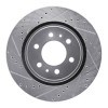 R1 07-21 Ford Expedition Front Left Drilled & Slotted Silver Brake Rotor