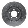 R1 06-10 Ford Explorer Sport Trac Front Left Drilled & Slotted Silver Brake Rotor
