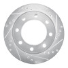 R1 05-12 Ford F-250 4WD (Super Duty) Rear Right Drilled & Slotted Silver Brake Rotor