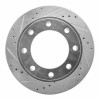 R1 05-12 Ford F-250 2WD (Super Duty) Rear Left Drilled & Slotted Silver Brake Rotor