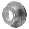 R1 05-12 Ford F-250 2WD (Super Duty) Rear Left Drilled & Slotted Silver Brake Rotor