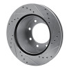 R1 05-12 Ford F-250 2WD (Super Duty) Rear Left Drilled & Slotted Silver Brake Rotor