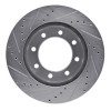 R1 05-12 Ford F-250 4WD (Super Duty) Front Right Drilled & Slotted Silver Brake Rotor