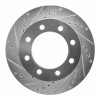 R1 05-12 Ford F-250 4WD (Super Duty) Front Left Drilled & Slotted Silver Brake Rotor