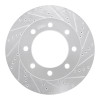 R1 05-12 Ford F-450 Super Duty Front Right Drilled & Slotted Silver Brake Rotor