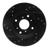 R1 98-02 Acura CL Front Right Drilled & Slotted Black Brake Rotor