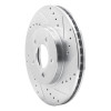 R1 05-12 Ford Escape Front Right Drilled & Slotted Silver Brake Rotor