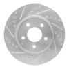 R1 05-12 Ford Escape Front Left Drilled & Slotted Silver Brake Rotor