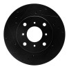 R1 92-96 Honda Prelude Front Left Drilled & Slotted Black Brake Rotor ECB-59021L
