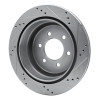 R1 04-11 Ford F-150 4WD Rear Left Drilled & Slotted Silver Brake Rotor
