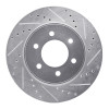 R1 04-08 Ford F-150 4WD Front Right Drilled & Slotted Silver Brake Rotor EDZ-54186R