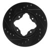 R1 90-97 Acura CL Front Right Drilled & Slotted Black Brake Rotor