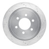 R1 02-06 Ford Expedition Rear Right Drilled & Slotted Silver Brake Rotor