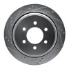 R1 02-06 Ford Expedition Rear Left Drilled & Slotted Silver Brake Rotor