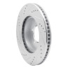 R1 02-05 Ford Explorer Front Right Drilled & Slotted Silver Brake Rotor
