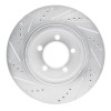 R1 02-05 Ford Explorer Front Right Drilled & Slotted Silver Brake Rotor