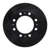 R1 19-25 Ram 3500 Rear Left Drilled & Slotted Black Brake Rotor ECB-40122L