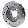 R1 02-05 Ford Explorer Front Left Drilled & Slotted Silver Brake Rotor