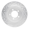 R1 02-10 Ford Explorer Rear Right Drilled & Slotted Silver Brake Rotor