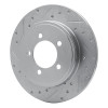 R1 02-10 Ford Explorer Sport Trac Rear Left Drilled & Slotted Silver Brake Rotor