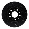 R1 14-21 Ram Promaster 2500 Rear Left Drilled & Slotted Black Brake Rotor