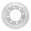 R1 99-05 Ford F-250 4WD (Super Duty) Front Left Drilled & Slotted Silver Brake Rotor