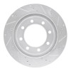 R1 99-05 Ford F-250 4WD (Super Duty) Front Left Drilled & Slotted Silver Brake Rotor