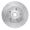 R1 99-04 Ford Expedition Front Right Drilled & Slotted Silver Brake Rotor
