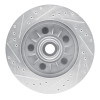 R1 99-04 Ford Expedition Front Right Drilled & Slotted Silver Brake Rotor