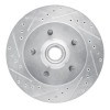R1 99-04 Ford Expedition Front Left Drilled & Slotted Silver Brake Rotor
