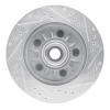 R1 99-04 Ford Expedition Front Left Drilled & Slotted Silver Brake Rotor