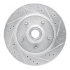 R1 00-04 Ford F-150 RWD Front Right Drilled & Slotted Silver Brake Rotor
