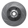 R1 00-04 Ford F-150 RWD Front Left Drilled & Slotted Silver Brake Rotor